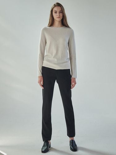 Soft Fitted Wool Blend Cigarette Pants [Beige] - ACUD - Modalova