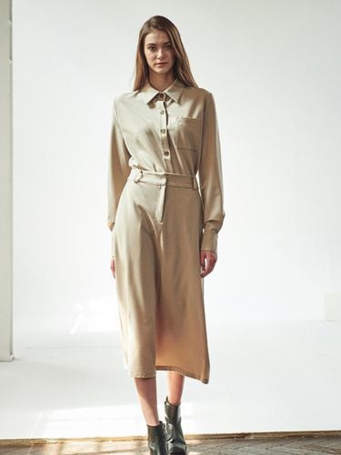 Two-Way Wool Blend Dress [Beige] - ACUD - Modalova