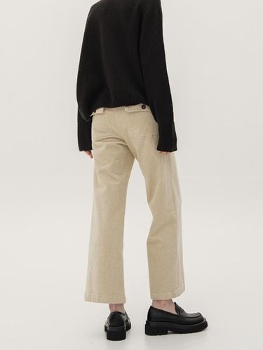 Corduroy Straight Cotton Blend Pants [Beige] - ACUD - Modalova