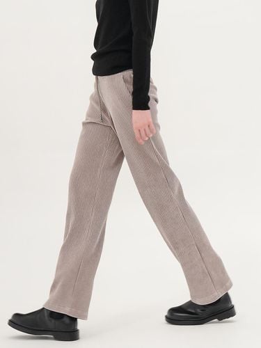 Corduroy Elastic Banding Pants [Beige] - ACUD - Modalova