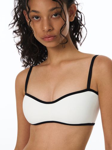 Line Heart Adjustable Stretch Bikini Bra [Beige] - VINAJ - Modalova