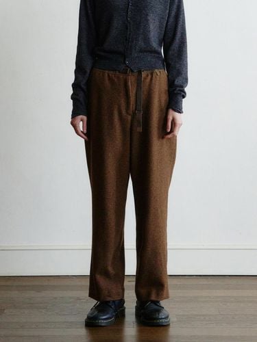 Wool Blend Baggy Relaxed Pants - Monochrome - Modalova