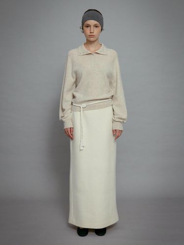 Wool Boucle Low-Rise Long Skirt [] - Carriere - Modalova