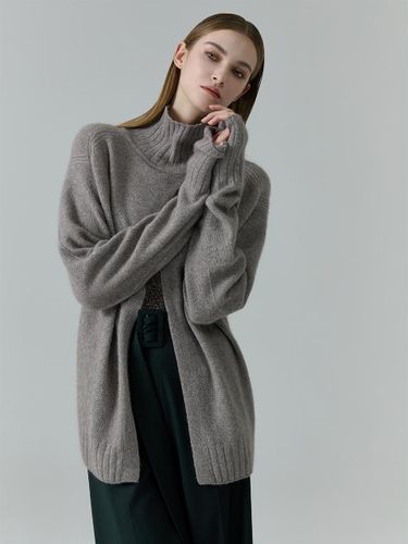 Whole Garment Back Slit Wool Turtleneck Knit [] - NUMERO SETTE - Modalova