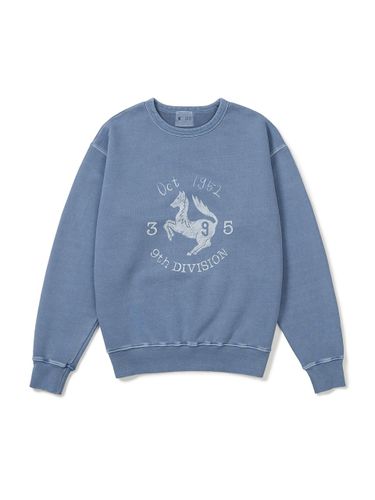 Military Vintage Heavyweight Cotton Pigment Dyed Sweatshirt [Sky Blue] - ARCHI’S ARCHIS - Modalova