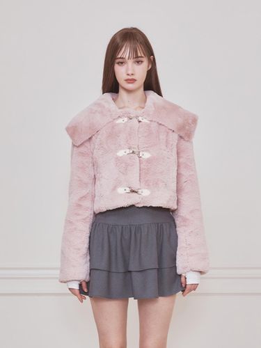 Sailor Collar Metal Toggle Jacket [Pink] - NOT YOUR ROSE - Modalova