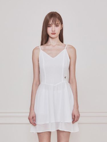 Chiffon Layered Romantic Dress [Ivory] - NOT YOUR ROSE - Modalova