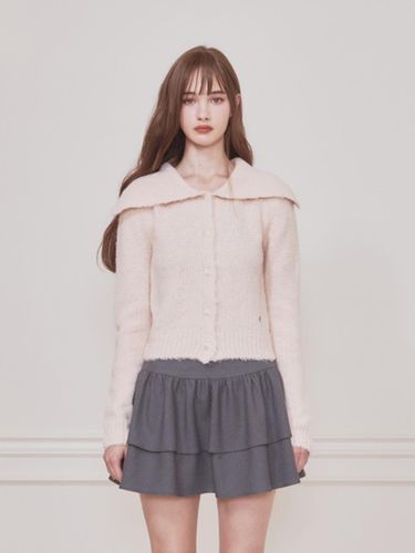 Sailor Collar Cropped Fitted Cardigan [Pink] - NOT YOUR ROSE - Modalova