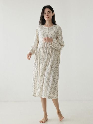 Cotton Shirred Wide Fit One-Piece Pajama [] - KOZNOK - Modalova