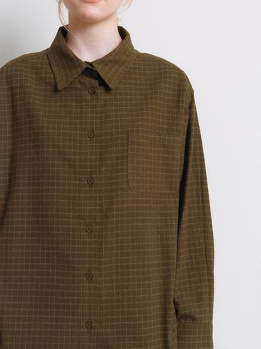 Wool Check Vintage Relaxed Shirt [BROWN] - The Raust - Modalova