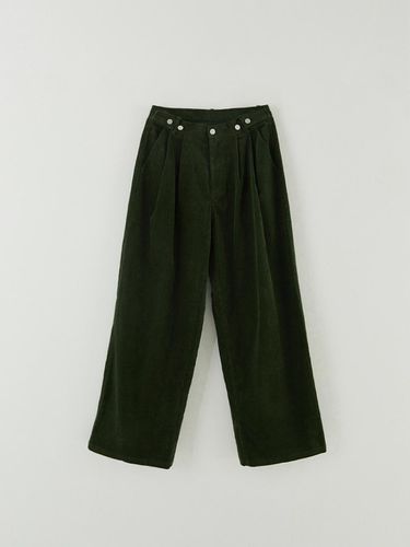 Pintuck Loose Fit Corduroy Pants [GREEN] - The Raust - Modalova