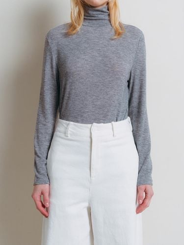 Wool Tencel Relaxed Fit Turtleneck [GRAY] - The Raust - Modalova