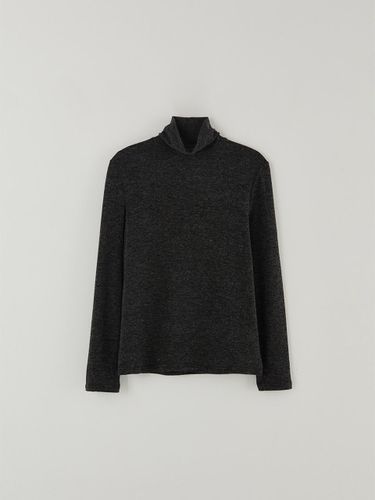 Wool Tencel Relaxed Fit Turtleneck [CHARCOAL] - The Raust - Modalova