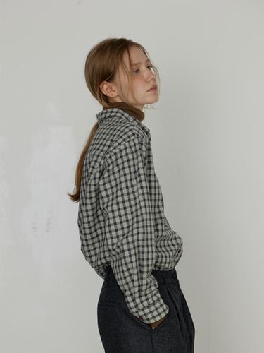 Classic Check Cotton Vintage Shirt [Black] - But’ton - Modalova