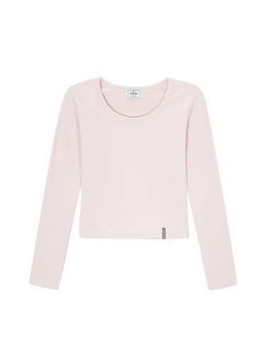 Back Line Fleece Slim Fit T-shirt [Pink] - bellialeu - Modalova