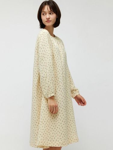 Cozy Cotton Double-Layer Floral Nightgown - KOZNOK - Modalova