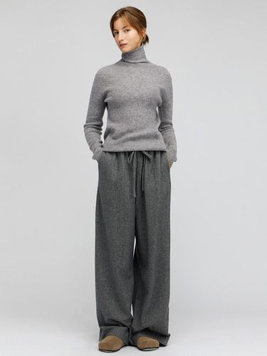 Cozy Elastic Wide Wool Knit Pants - KOZNOK - Modalova