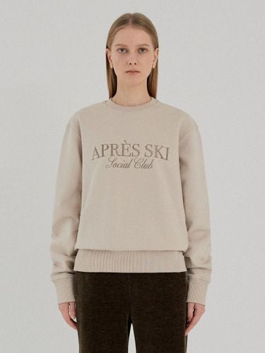 Oversized Embroidered Cotton Sweatshirt [Beige] - BENEATER - Modalova