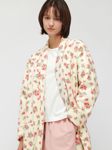 Cozy Floral Fleece Relaxed Fit Robe [] - KOZNOK - Modalova