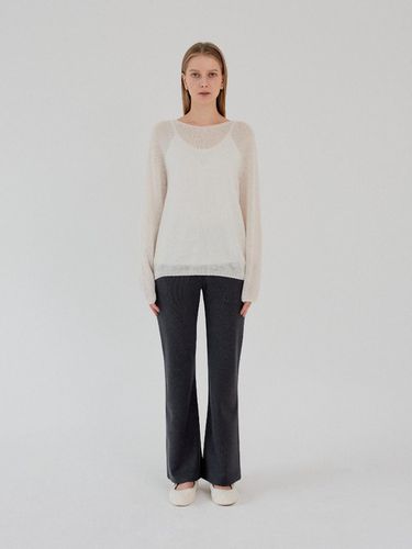 Soft Ribbed Flared Pants [Charcoal] - BENEATER - Modalova