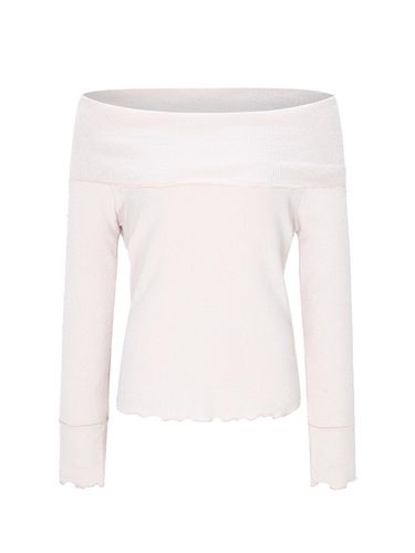 Soft Brushed Off Shoulder Sweater [Pink] - bellialeu - Modalova