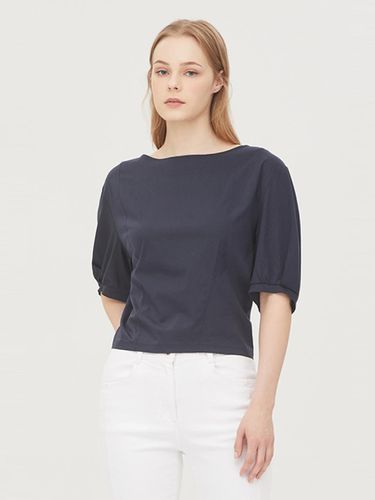 Back Ribbon Eyelet Cotton T-shirt (SATS40331NY) - Sisley - Modalova