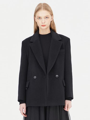 Wool Blend Double Button Bossa Nova Coat (SACT70411BK) - Sisley - Modalova