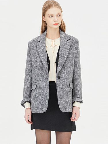 Wool Blend Single Button Jacket (SAJK02411GR) - Sisley - Modalova