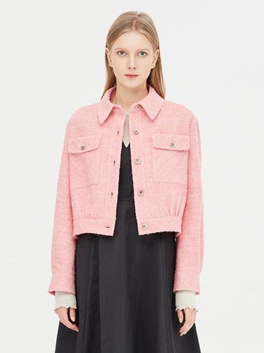 European Cropped Tweed Jacket [Pink] (SAJK03411PK) - Sisley - Modalova