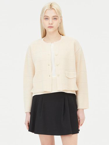 Wool Layered Drop Shoulder Pullover (SAKP05411BE) - Sisley - Modalova