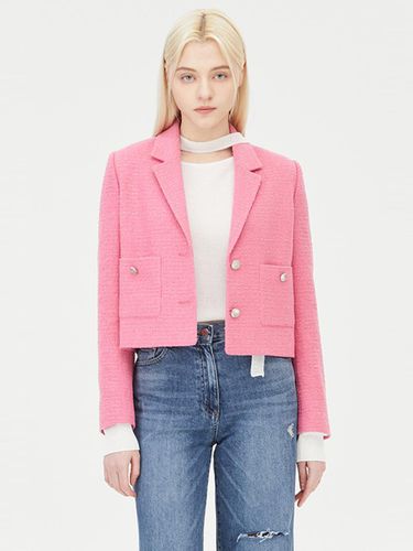 Hush Tweed Cotton Blend Collar Jacket (SAJK35431PK) - Sisley - Modalova