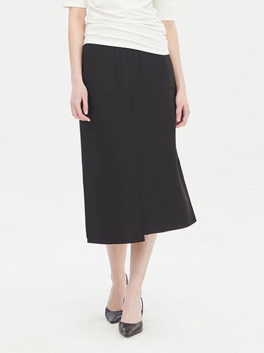 Pocket Elastic Waist H-line Skirt [Black] (SASK12411BK) - Sisley - Modalova