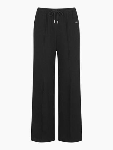 Jersey Pin-tuck Relaxed Fit Pants (SAPT38431BK) - Sisley - Modalova