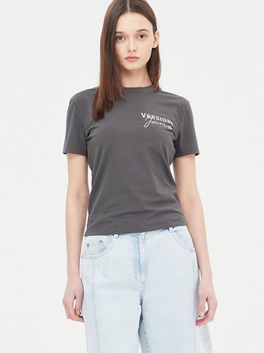 High Tension Cotton Blend Embroidered T-shirt (SATS91431DG) - Sisley - Modalova