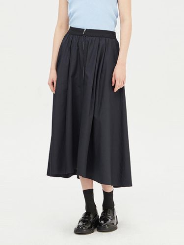 Cotton Blend Flare Elastic Waist Skirt (SASK33431DN) - Sisley - Modalova