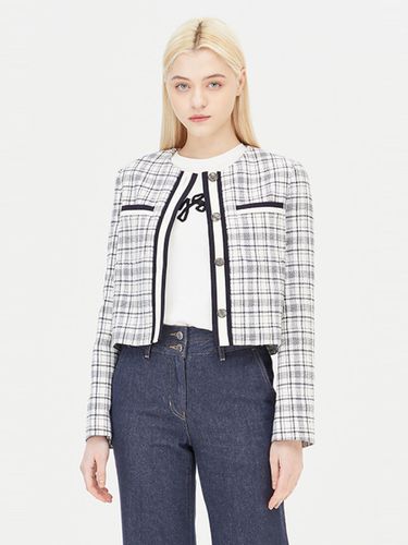 Blooming Check Knit Single Jacket (SAJK34431NY) - Sisley - Modalova