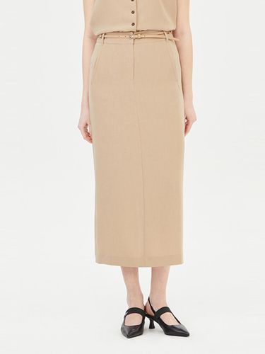 H-Line Polyester Belted Skirt (SASK32431BG) - Sisley - Modalova