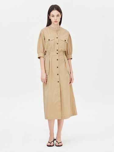 Waiter Shirt-Style Elastic Banding Dress (SAOP36431BG) - Sisley - Modalova