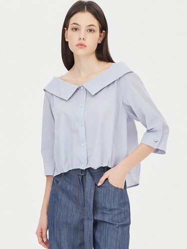 Off-Shoulder Banding Asymmetric Blouse (SAWS46431LB) - Sisley - Modalova