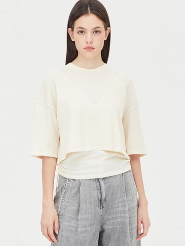 Jersey Layered Side Shirring T-shirt (SATS35431CR) - Sisley - Modalova