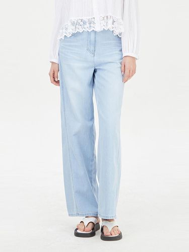 Cut Detail Slim Straight Fit Denim Pants (SADP32431LB) - Sisley - Modalova