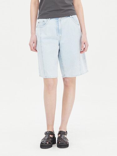 Cut Line Cotton Denim Short Pants (SADP39431BL) - Sisley - Modalova