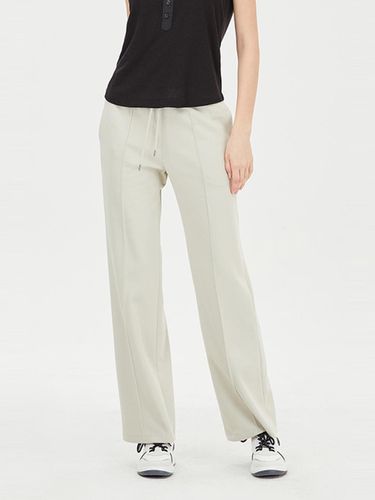 Jersey Pin-tuck Relaxed Fit Pants (SAPT38431BE) - Sisley - Modalova