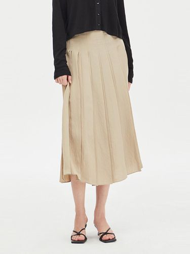 Palette Rayon Blend Pleated Long Skirt (SASK39431BG) - Sisley - Modalova