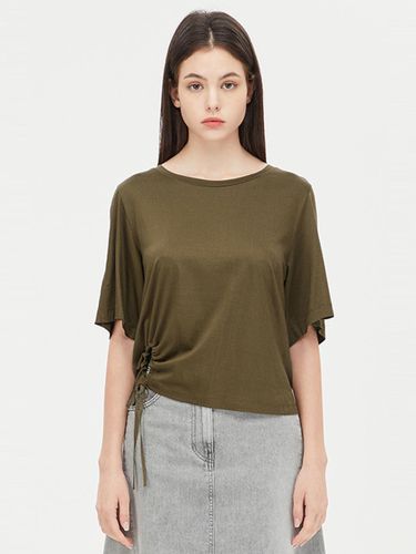 Side Hole Point Jersey Rayon-Cotton T-shirt (SATS50431KA) - Sisley - Modalova