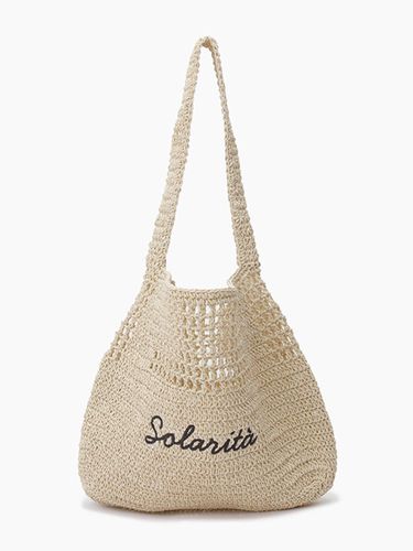 Rattan Lettering Embroidered Big Bag (SCBG32431BE) - Sisley - Modalova