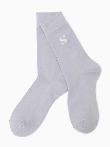 Glitter Logo Cotton Blend Ankle Socks (SCSO04411LV) - Sisley - Modalova