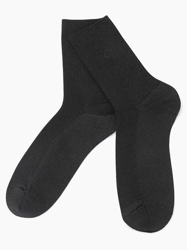 Embroidered Glitter Logo Socks [Black] (SCSO03411BK) - Sisley - Modalova