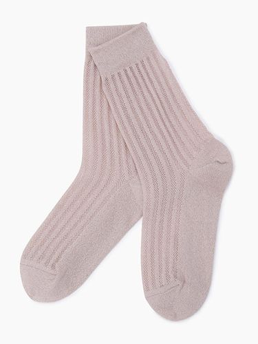 Sheer Glitter Stretch Socks [Pink] (SCSO31431PK) - Sisley - Modalova