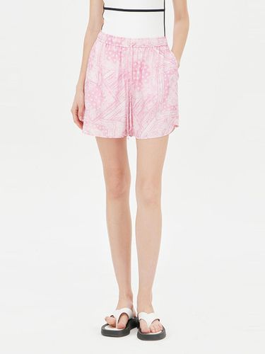 Ocean Print Elastic Waist Relaxed Fit Shorts [Pink] (SAPT61441PK) - Sisley - Modalova